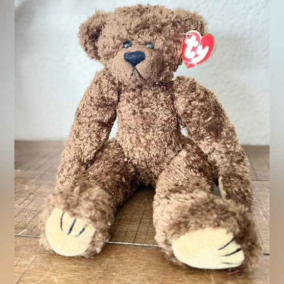 Teddy Bear Vintage 1993Very Rare TY Handmade Brown Plush Stuffed Animal